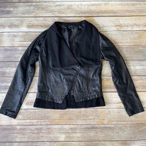 Nicole black Pleather Jacket